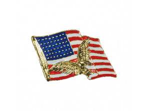 Pin's "Drapeau américain et aigle"