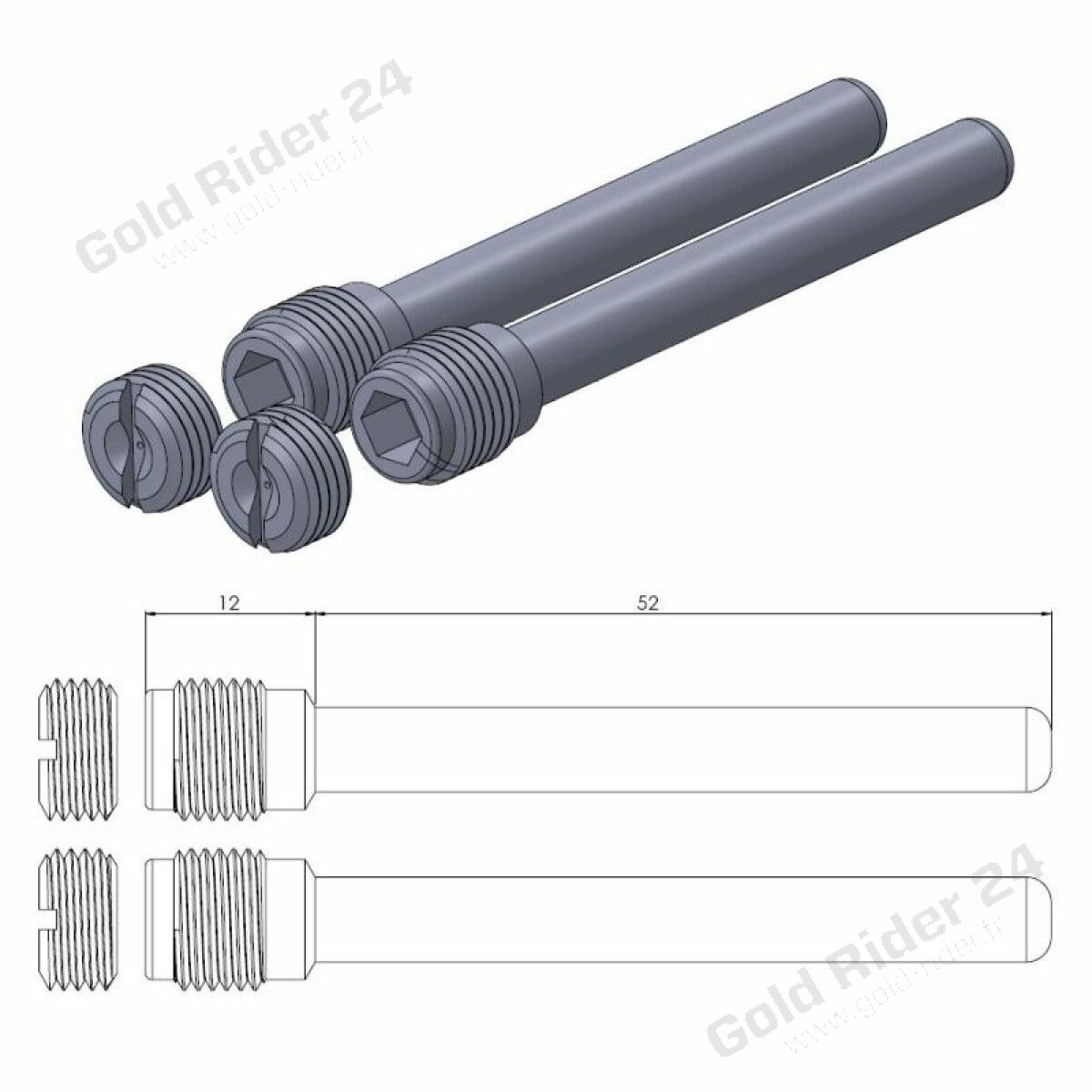 Axe de plaquettes étriers avant - GL1500