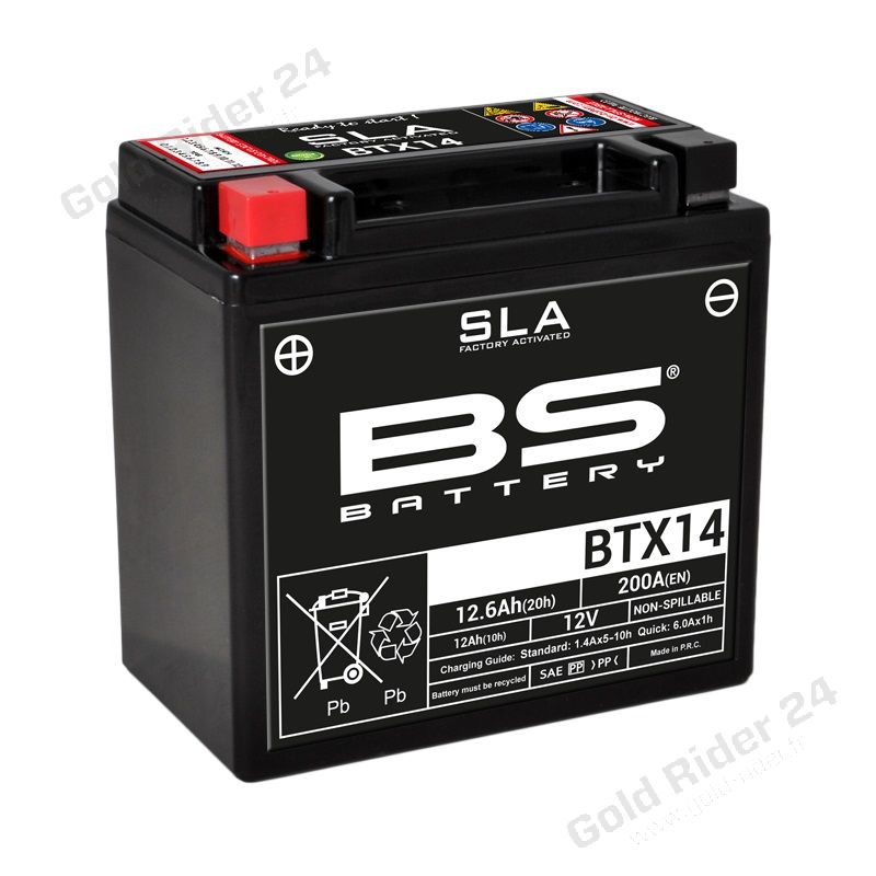 Batterie BTX14 pour GL1500 F6C/Valkyrie