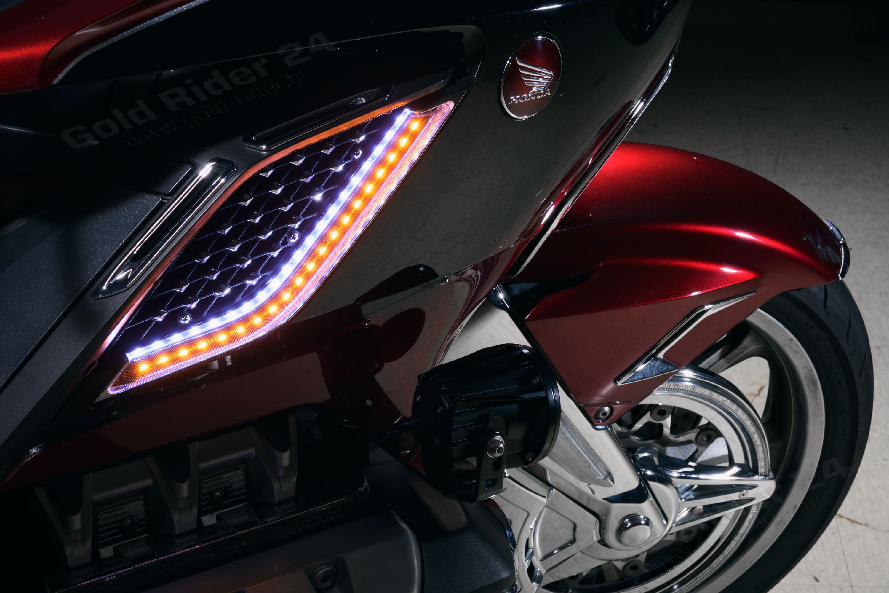 Carénage De Clignotant Led Pour Moto, Grilles Inférieures Noires