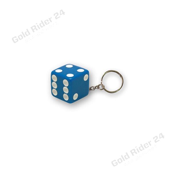 Porte-clé Dé bleu