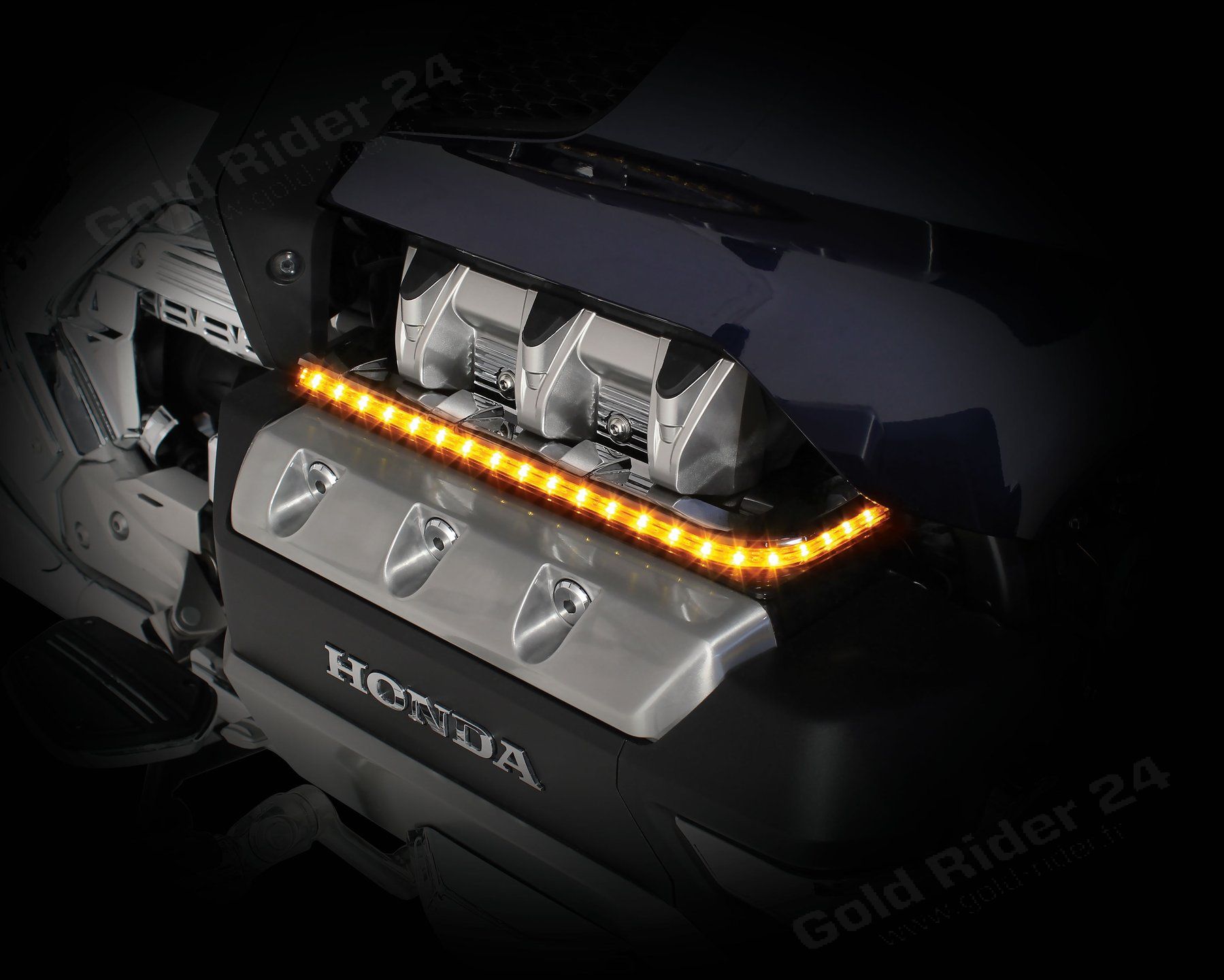 Barrettes lumineuses, finition chrome