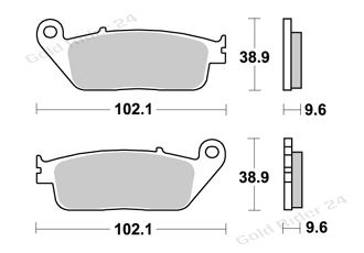 Plaquettes de frein arrière "AP Racing" - 1500 F6C
