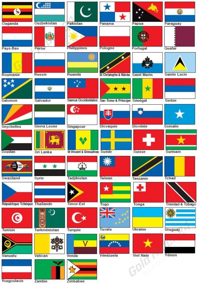 Drapeau Pays - 30x24 cm