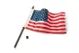 Porte drapeau, finition noire