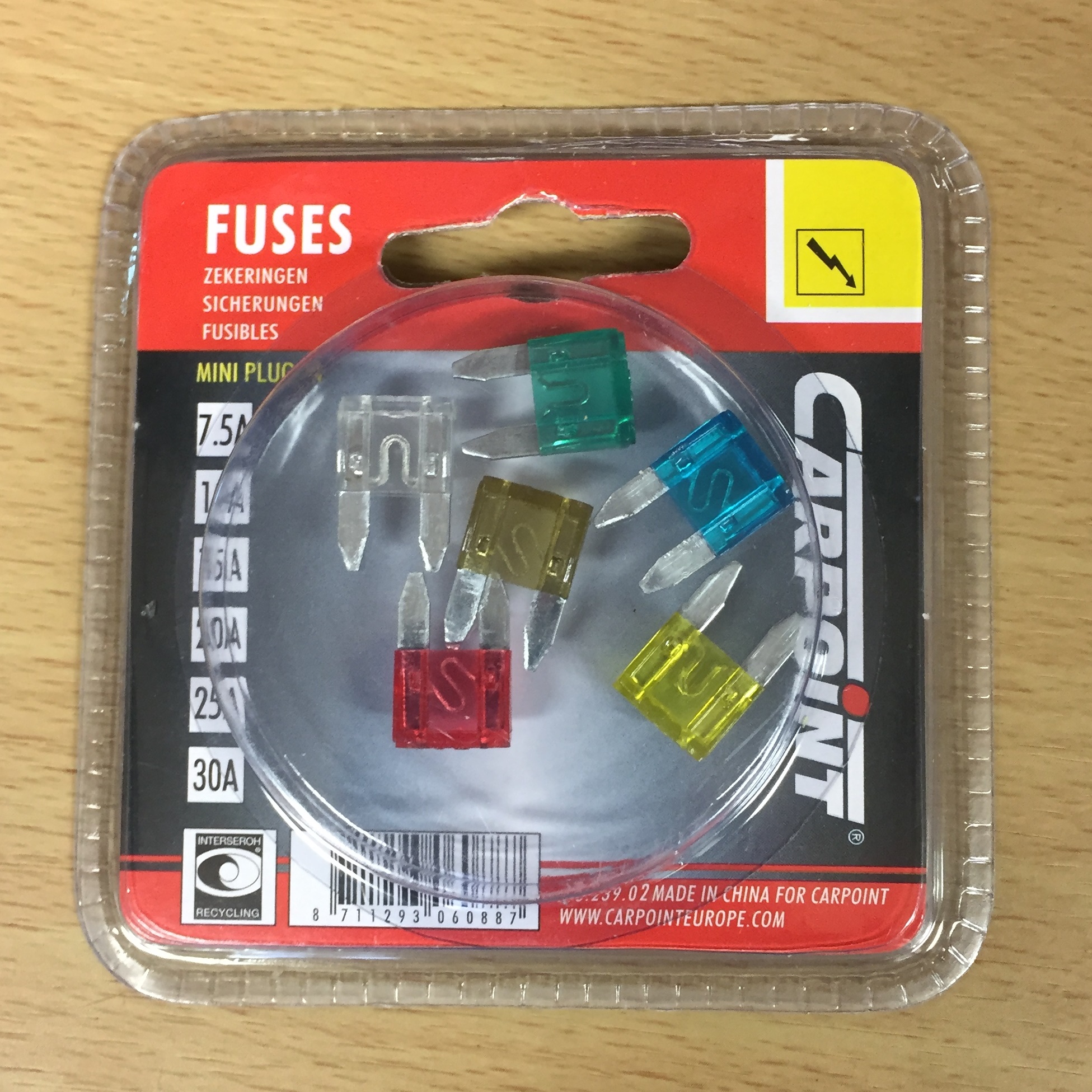 Fusible auto/moto 1 à 30A - 2,01 €